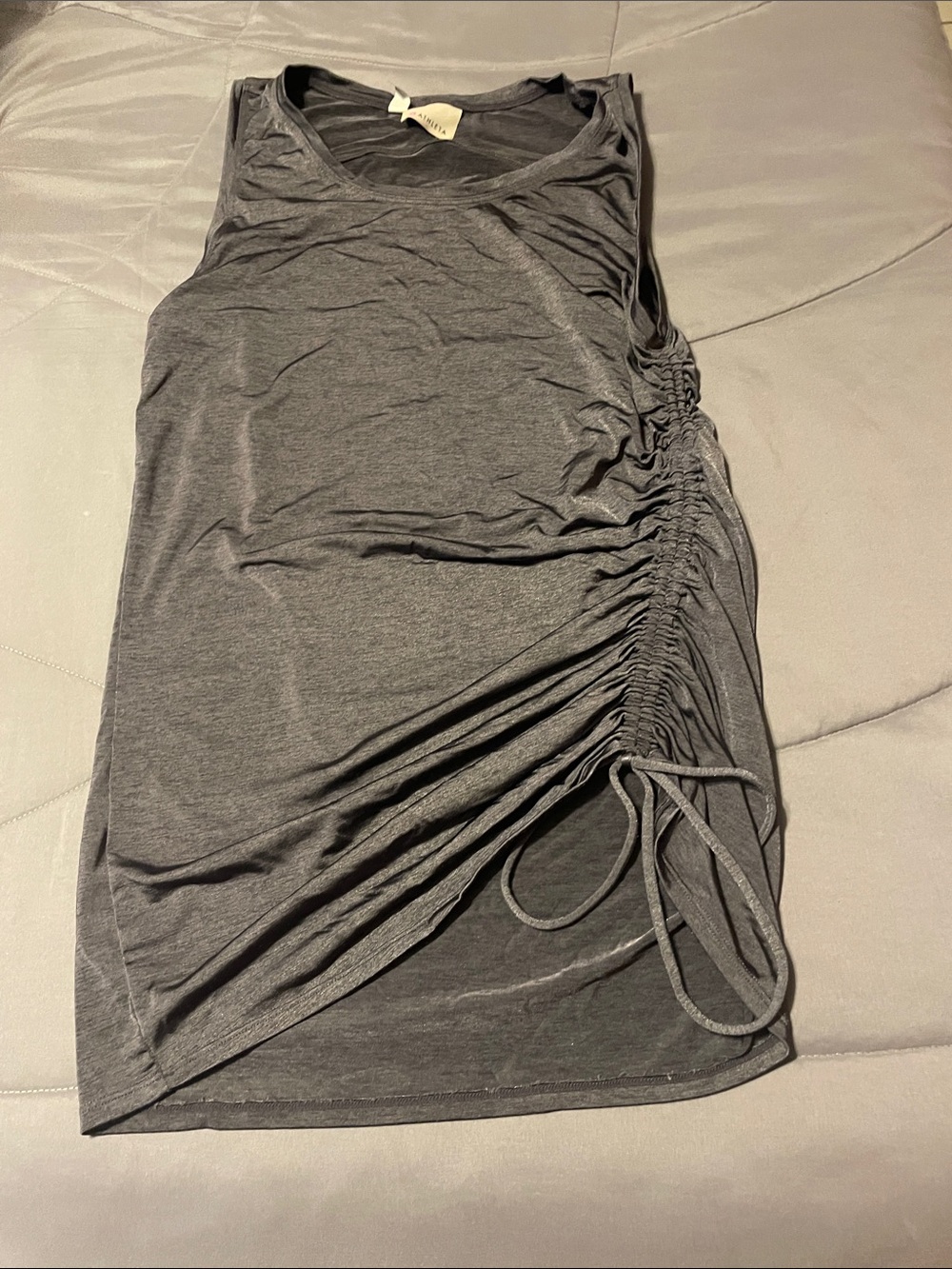 Athleta Heathered Charcoal Gray Active Tank